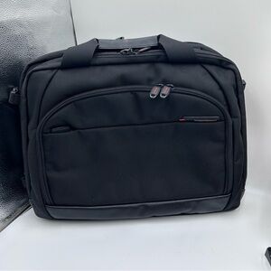 Black Samsonite Travel Briefcase Bag - Professional Laptop Carryall